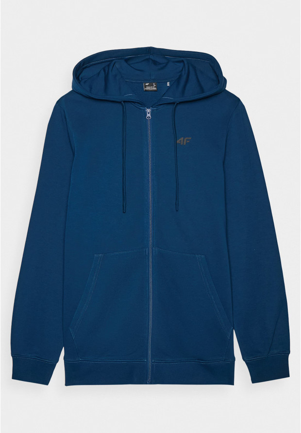 Bluza Dresowa Męska 4F Z Kapturem Turkusowa 4FWMM00TSWSM1768