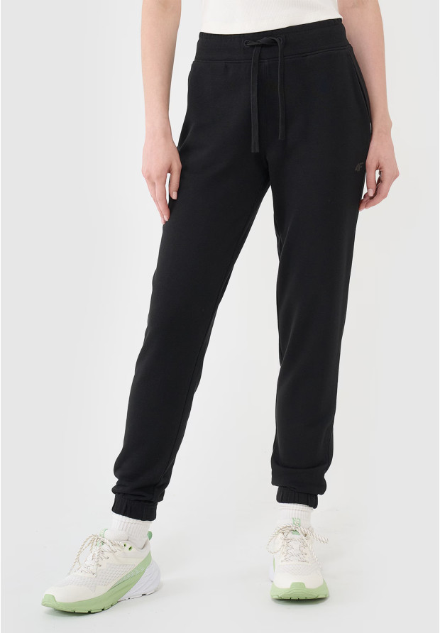 Spodnie Damskie 4F Joggery Dresowe Czarne 4FWMM00TTROF1138