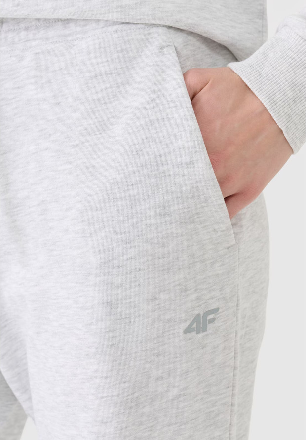 Spodnie Damskie 4F Joggery Dresowe Szare 4FWMM00TTROF1138