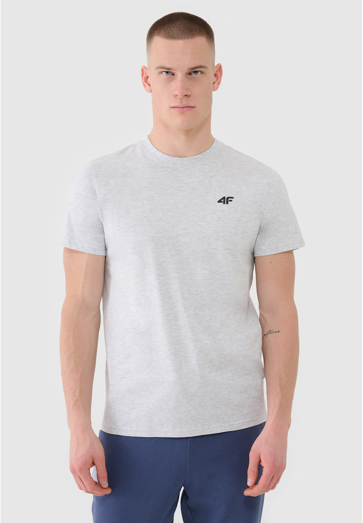 Koszulka Męska 4F T-shirt Basic Regular Szary 4FWMM00TTSHM2256