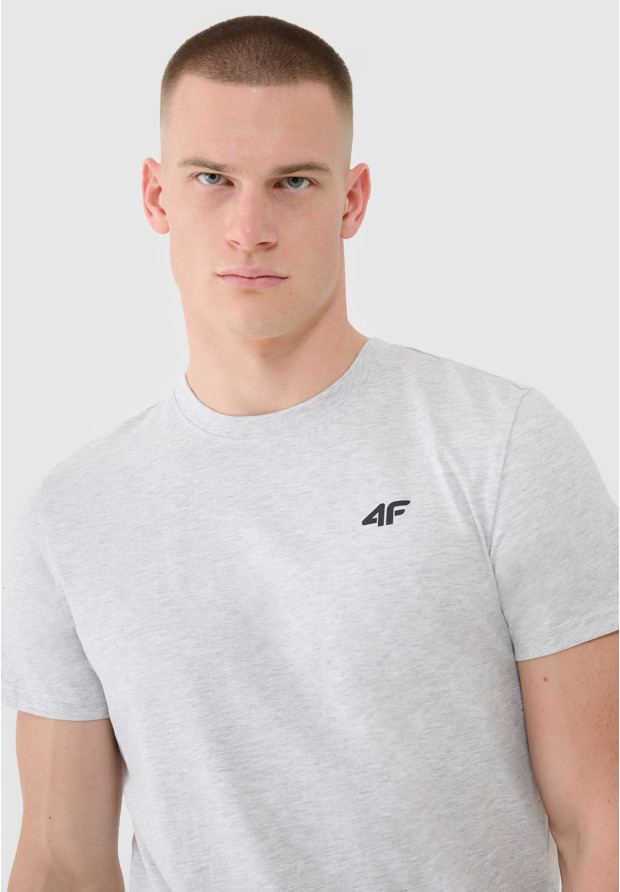 Koszulka Męska 4F T-shirt Basic Regular Szary 4FWMM00TTSHM2256