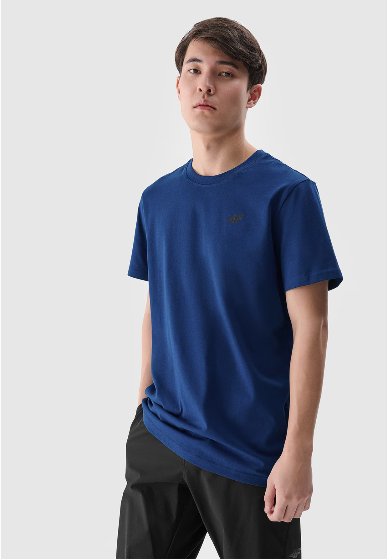 Koszulka Męska 4F T-shirt Basic Regular Granatowy 4FWMM00TTSHM2256