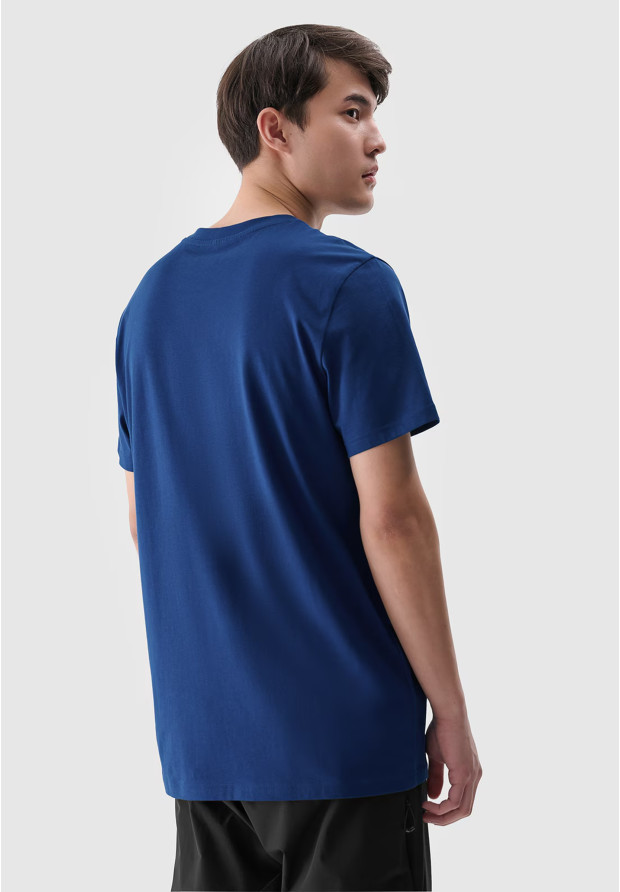 Koszulka Męska 4F T-shirt Basic Regular Granatowy 4FWMM00TTSHM2256