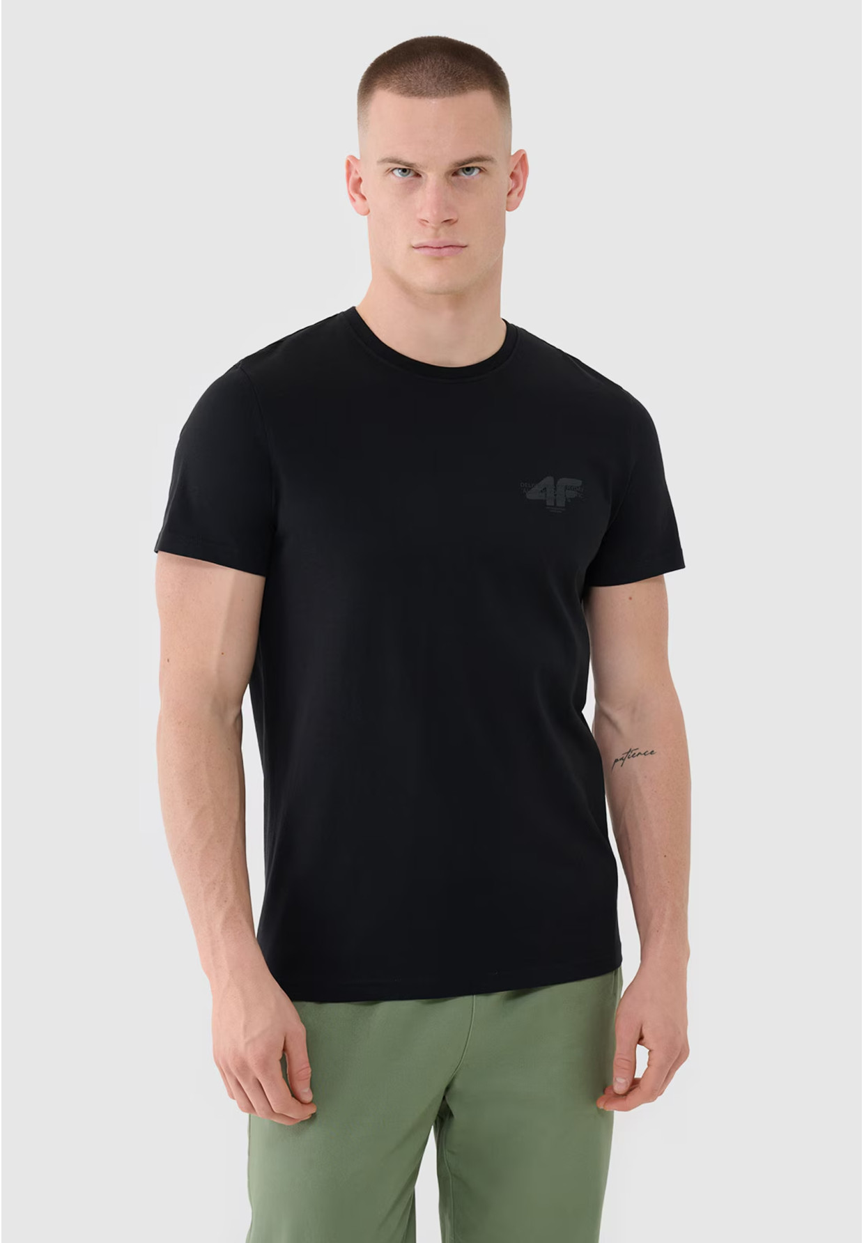 Koszulka Męska 4F T-shirt Basic Regular Czarny 4FWSS25TTSHM1974