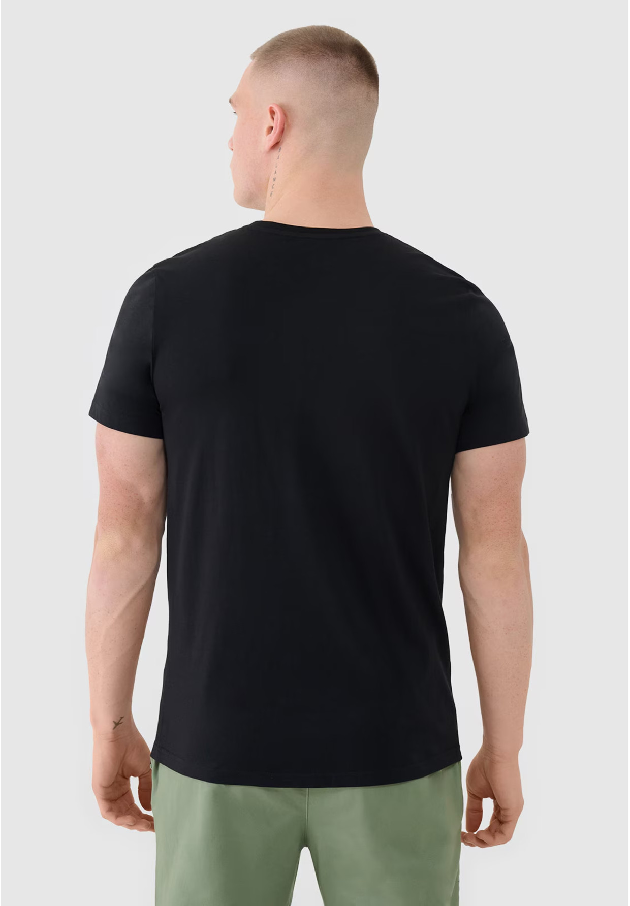 Koszulka Męska 4F T-shirt Basic Regular Czarny 4FWSS25TTSHM1974