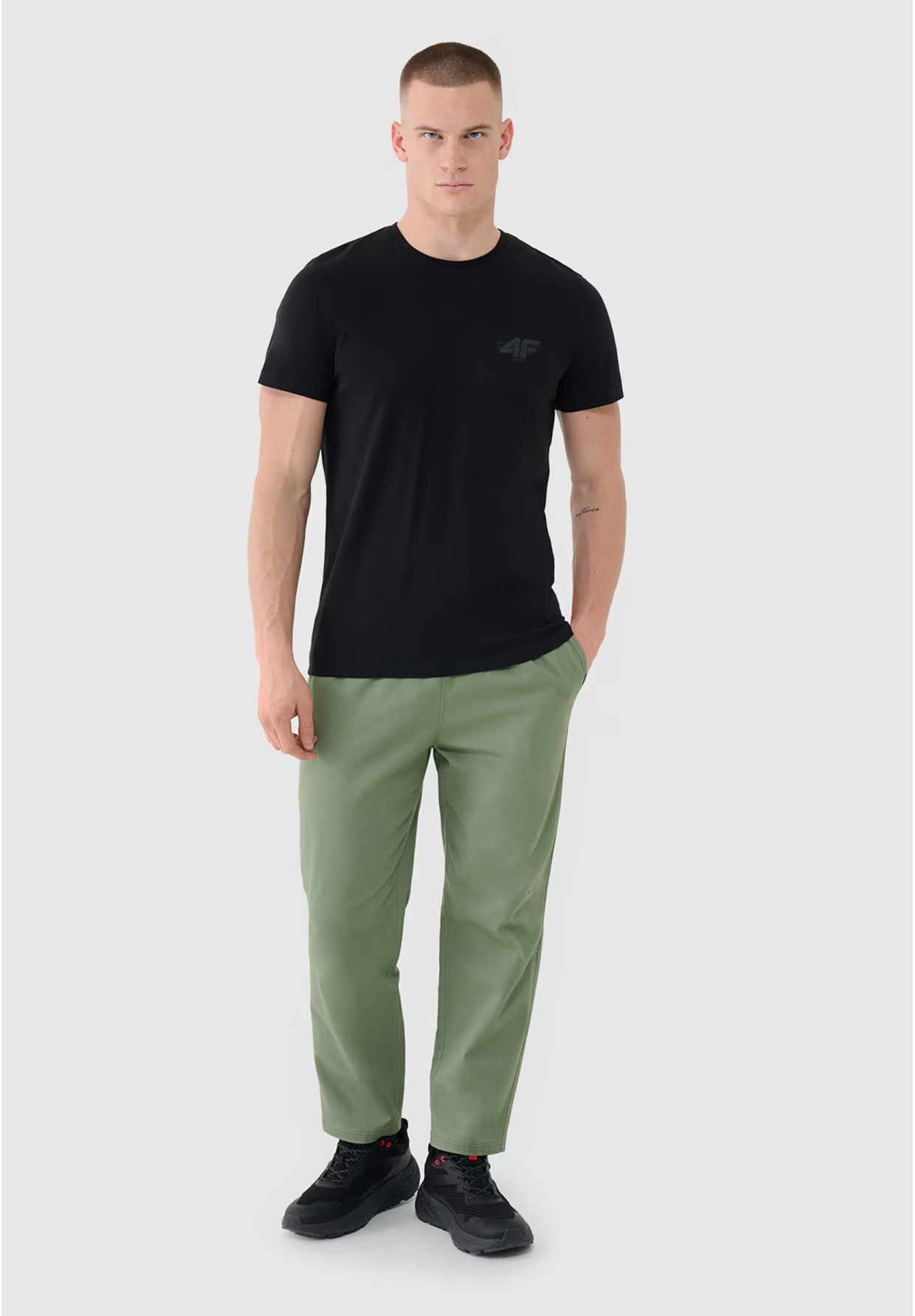 Koszulka Męska 4F T-shirt Basic Regular Czarny 4FWSS25TTSHM1974