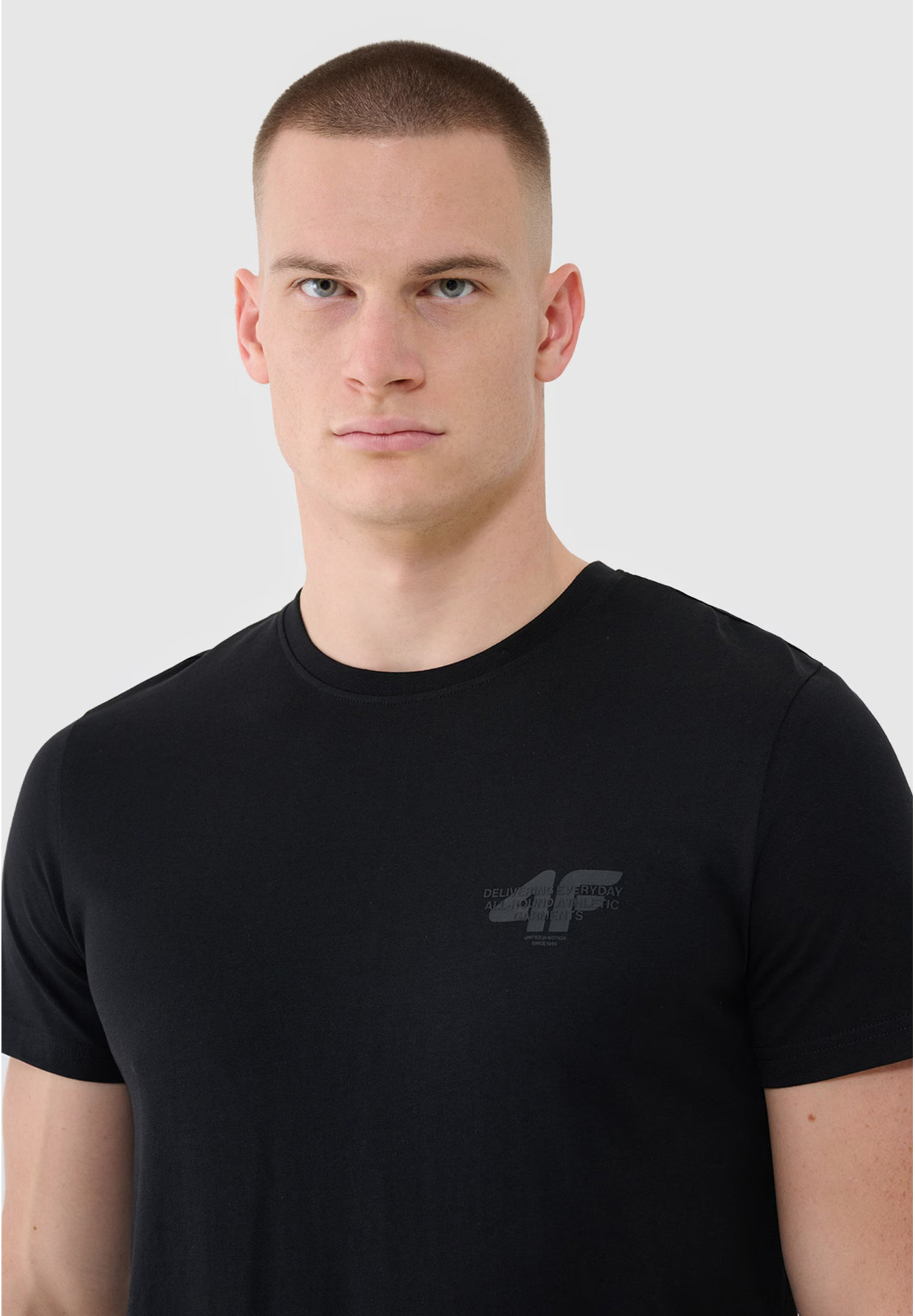 Koszulka Męska 4F T-shirt Basic Regular Czarny 4FWSS25TTSHM1974