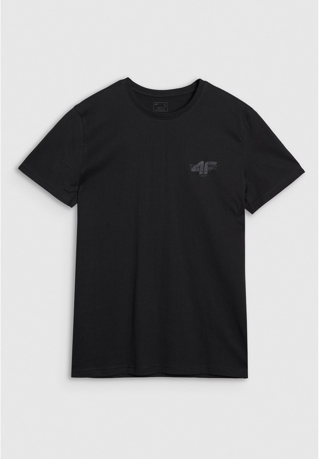 Koszulka Męska 4F T-shirt Basic Regular Czarny 4FWSS25TTSHM1974