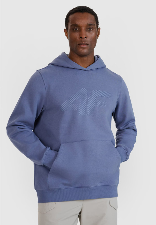 Niebieska bluza męska z logo 4F