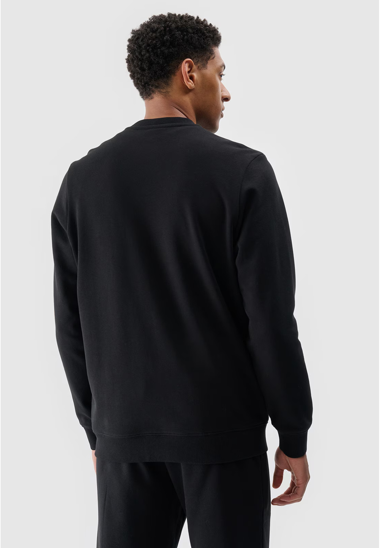 Bluza Dresowa Męska 4F Bez Kaptura Basic Czarna 4FWMM00TSWSM1767