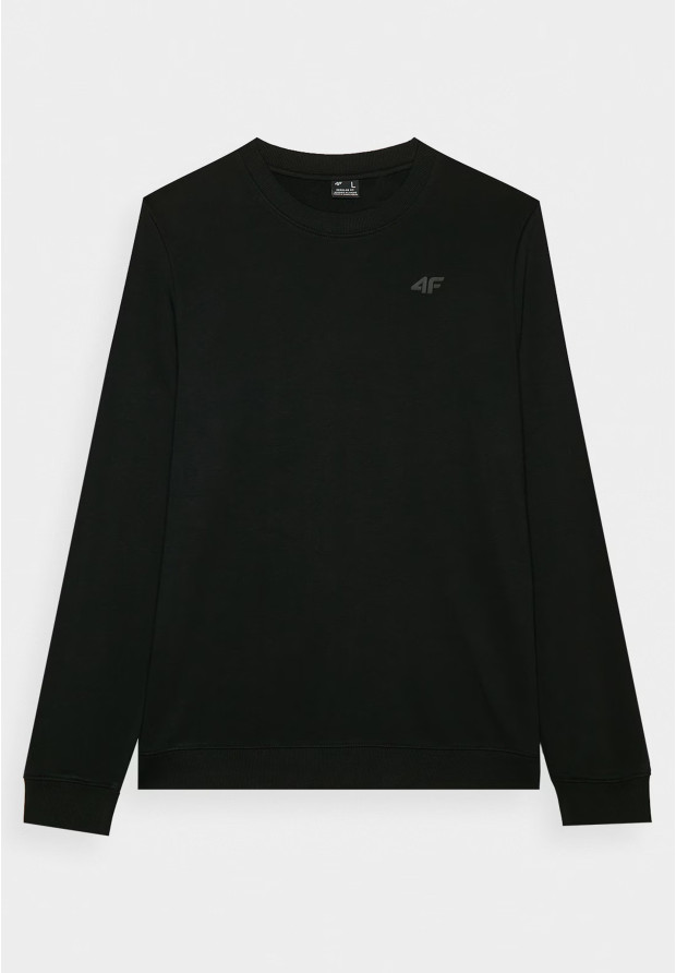 Bluza Dresowa Męska 4F Bez Kaptura Basic Czarna 4FWMM00TSWSM1767
