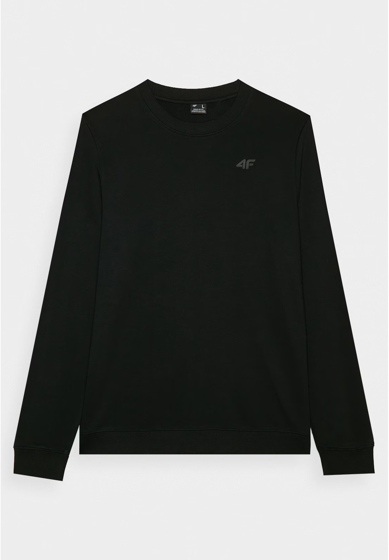 Bluza Dresowa Męska 4F Bez Kaptura Basic Czarna 4FWMM00TSWSM1767