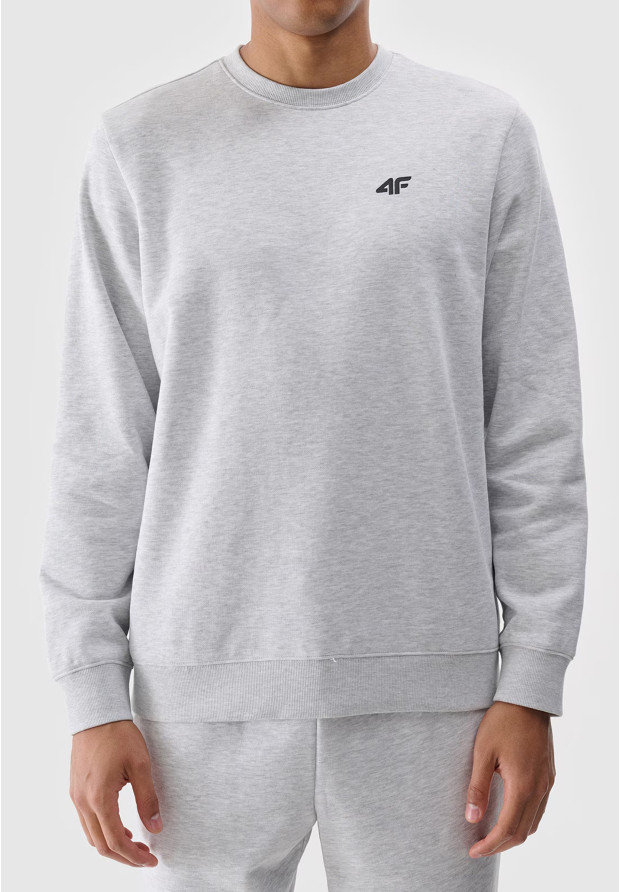 Bluza Dresowa Męska 4F Bez Kaptura Basic Szara 4FWMM00TSWSM1767