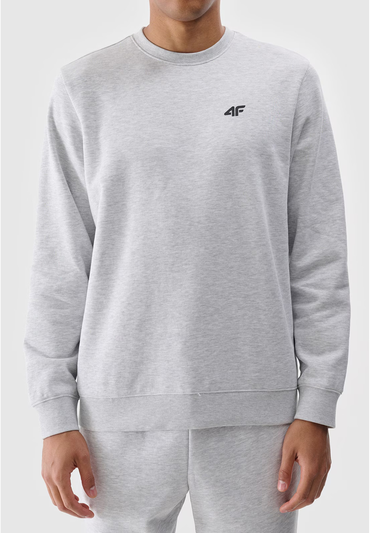 Bluza Dresowa Męska 4F Bez Kaptura Basic Szara 4FWMM00TSWSM1767