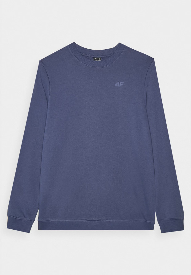 Bluza Dresowa Męska 4F Bez Kaptura Basic Niebieska 4FWMM00TSWSM1767