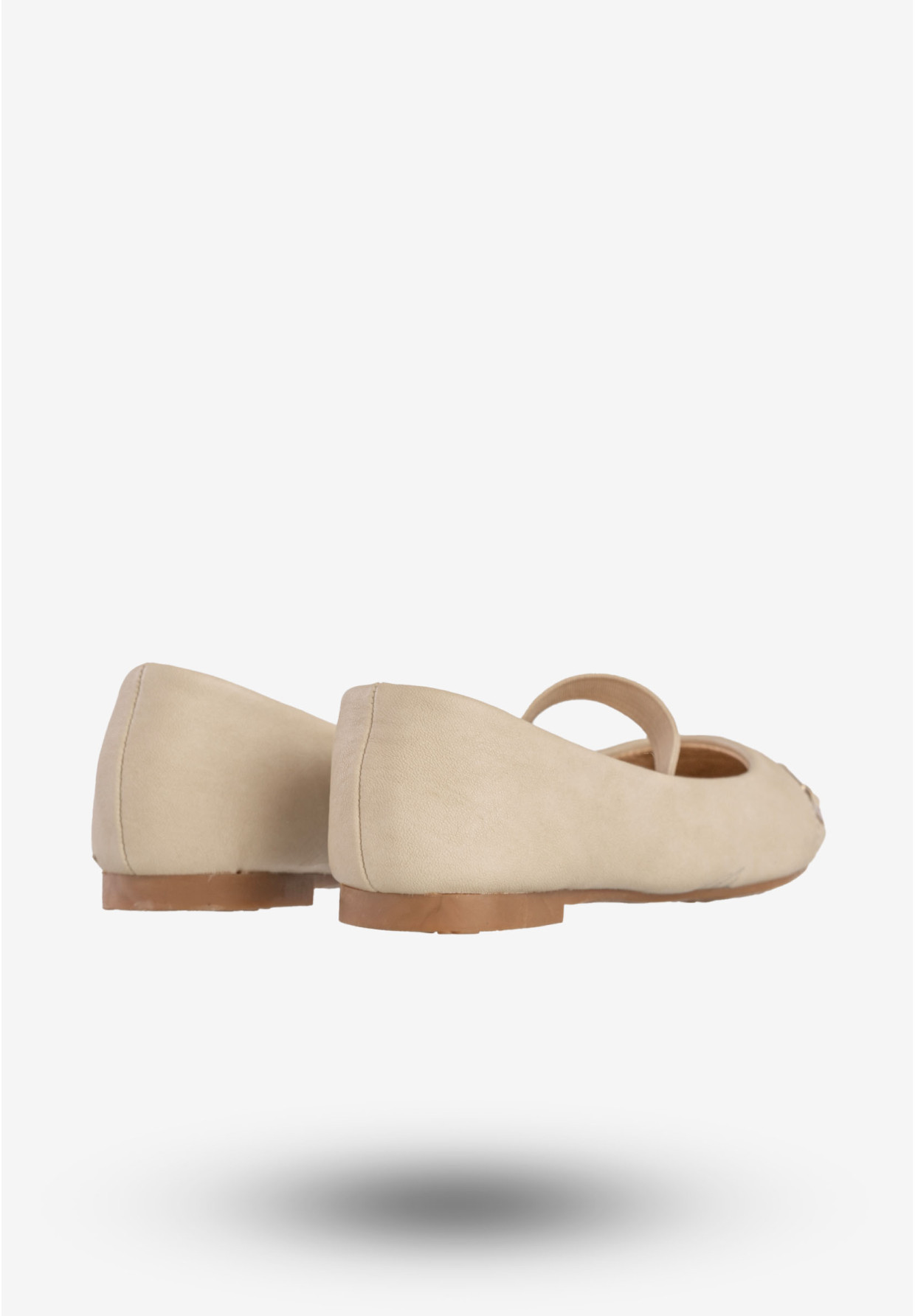 Baleriny Dziecięce Ekoskóra Buty Eleganckie Półbuty Beżowe Qinba BL-10
