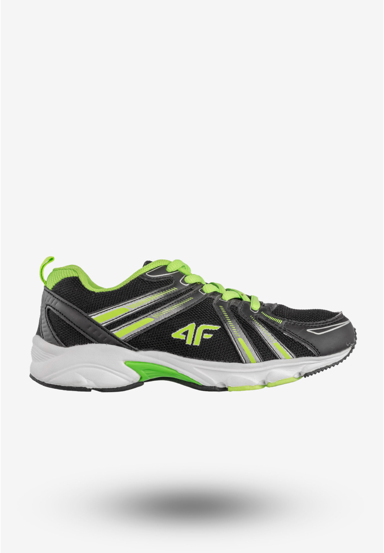 Sneakersy Dziecięce 4F Buty Sportowe Sznurowane Czarne J4Z17-JOBMS400-60