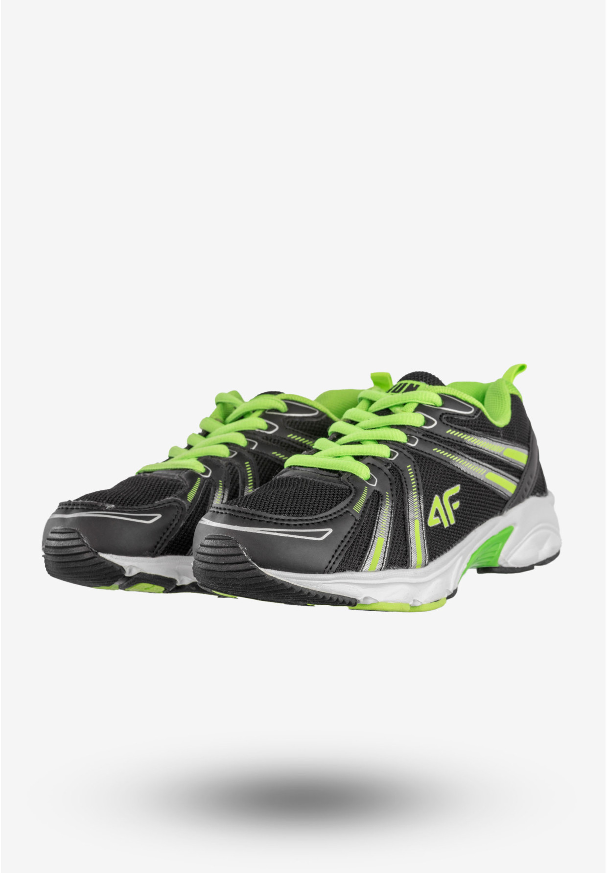 Sneakersy Dziecięce 4F Buty Sportowe Sznurowane Czarne J4Z17-JOBMS400-60