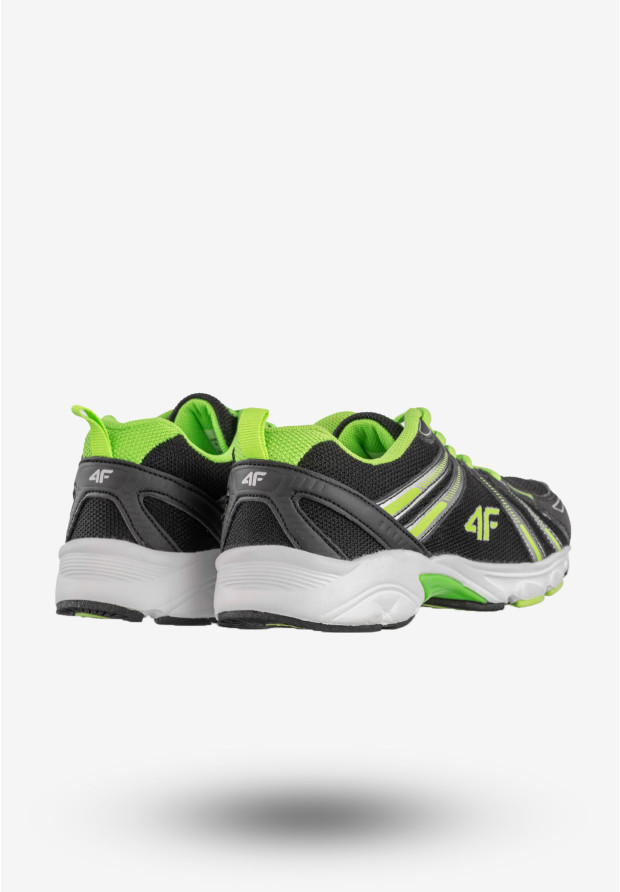 Sneakersy Dziecięce 4F Buty Sportowe Sznurowane Czarne J4Z17-JOBMS400-60