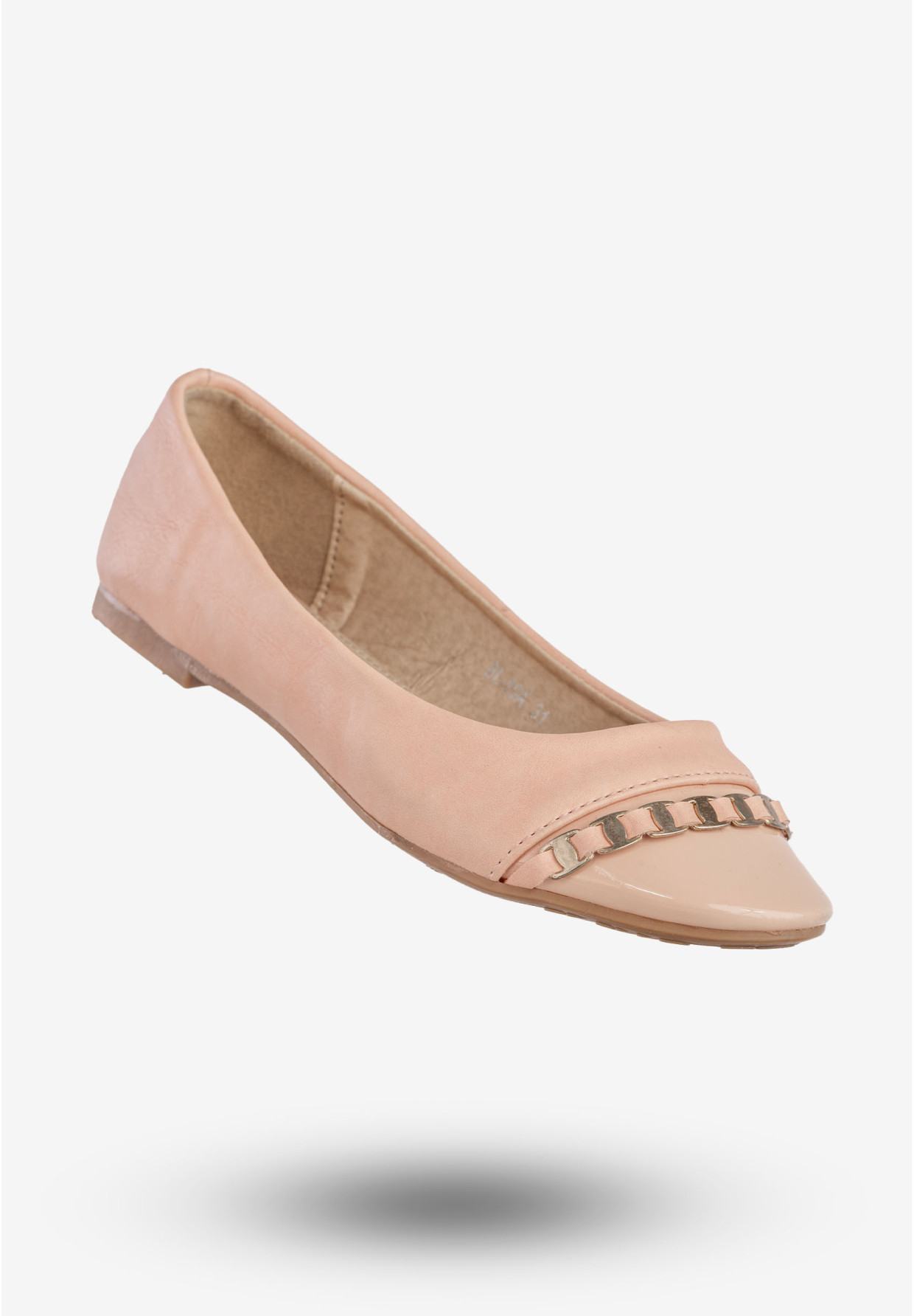 Baleriny Dziecięce Ekoskóra Buty Eleganckie Półbuty Różowe Qinba BL-10A