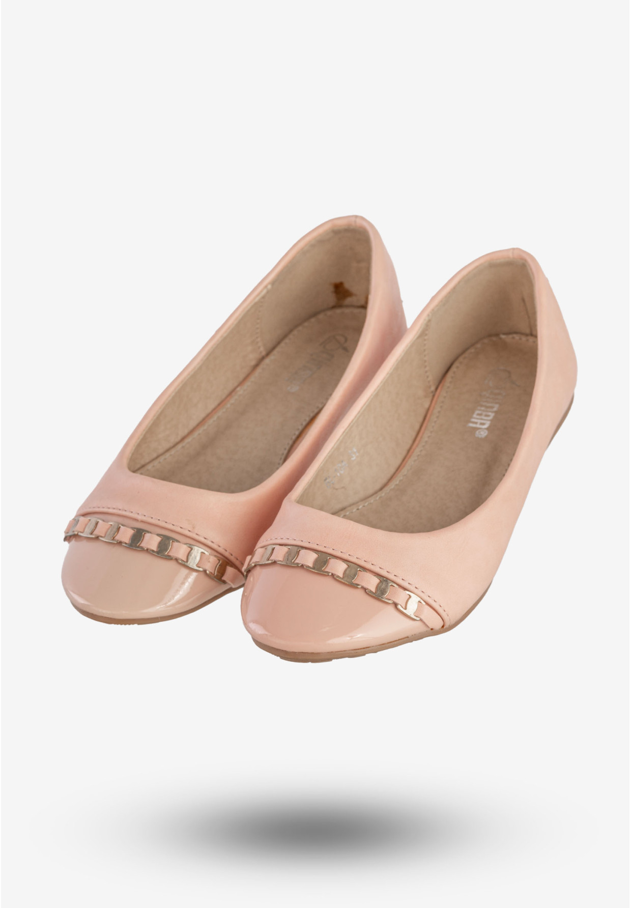Baleriny Dziecięce Ekoskóra Buty Eleganckie Półbuty Różowe Qinba BL-10A