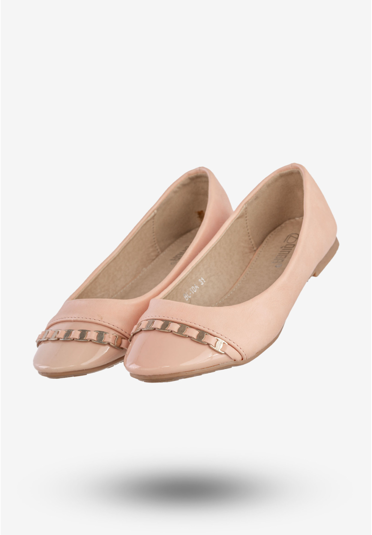 Baleriny Dziecięce Ekoskóra Buty Eleganckie Półbuty Różowe Qinba BL-10A