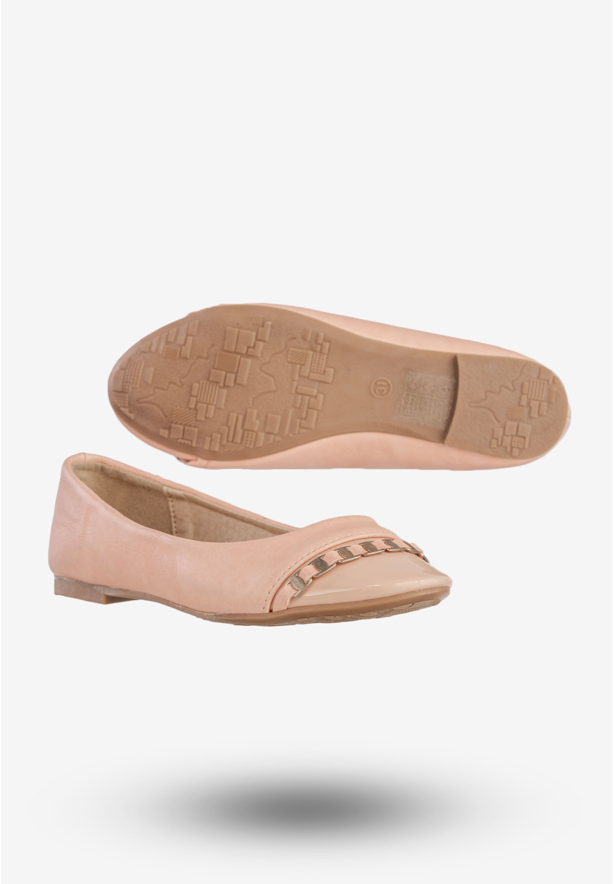 Baleriny Dziecięce Ekoskóra Buty Eleganckie Półbuty Różowe Qinba BL-10A