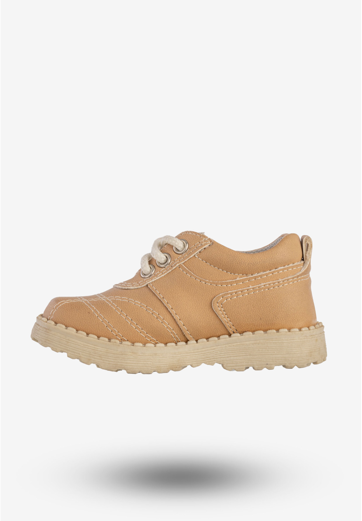 Półbuty Dziecięce Ekoskóra Buty Sznurowane Camel Haker FQ104-1