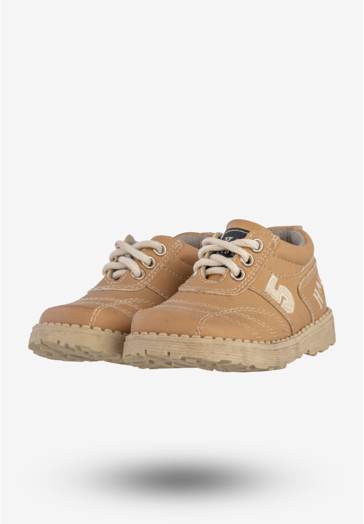 Półbuty Dziecięce Ekoskóra Buty Sznurowane Camel Haker FQ104-1