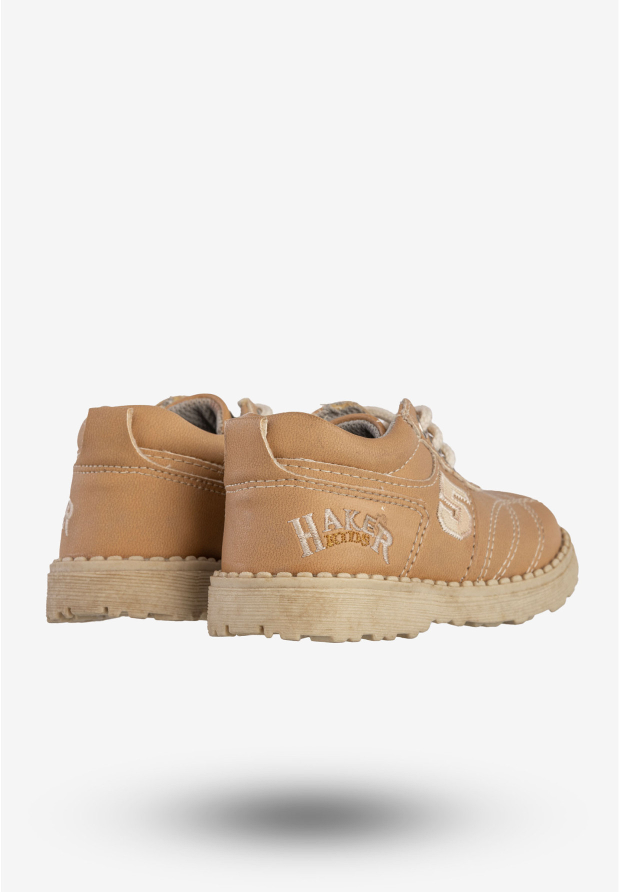 Półbuty Dziecięce Ekoskóra Buty Sznurowane Camel Haker FQ104-1