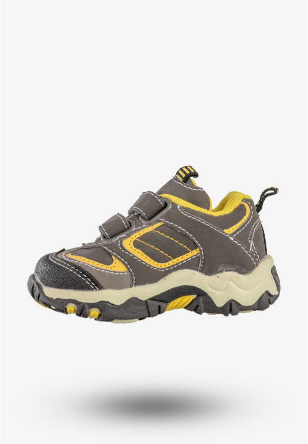 Sneakersy Dziecięce Półbuty Na Rzepy Buty Szare Dawina 0025