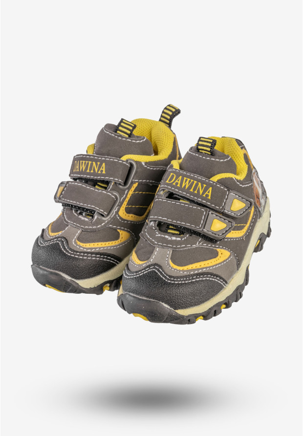 Sneakersy Dziecięce Półbuty Na Rzepy Buty Szare Dawina 0025