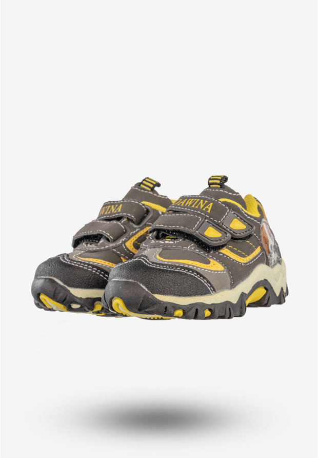 Sneakersy Dziecięce Półbuty Na Rzepy Buty Szare Dawina 0025