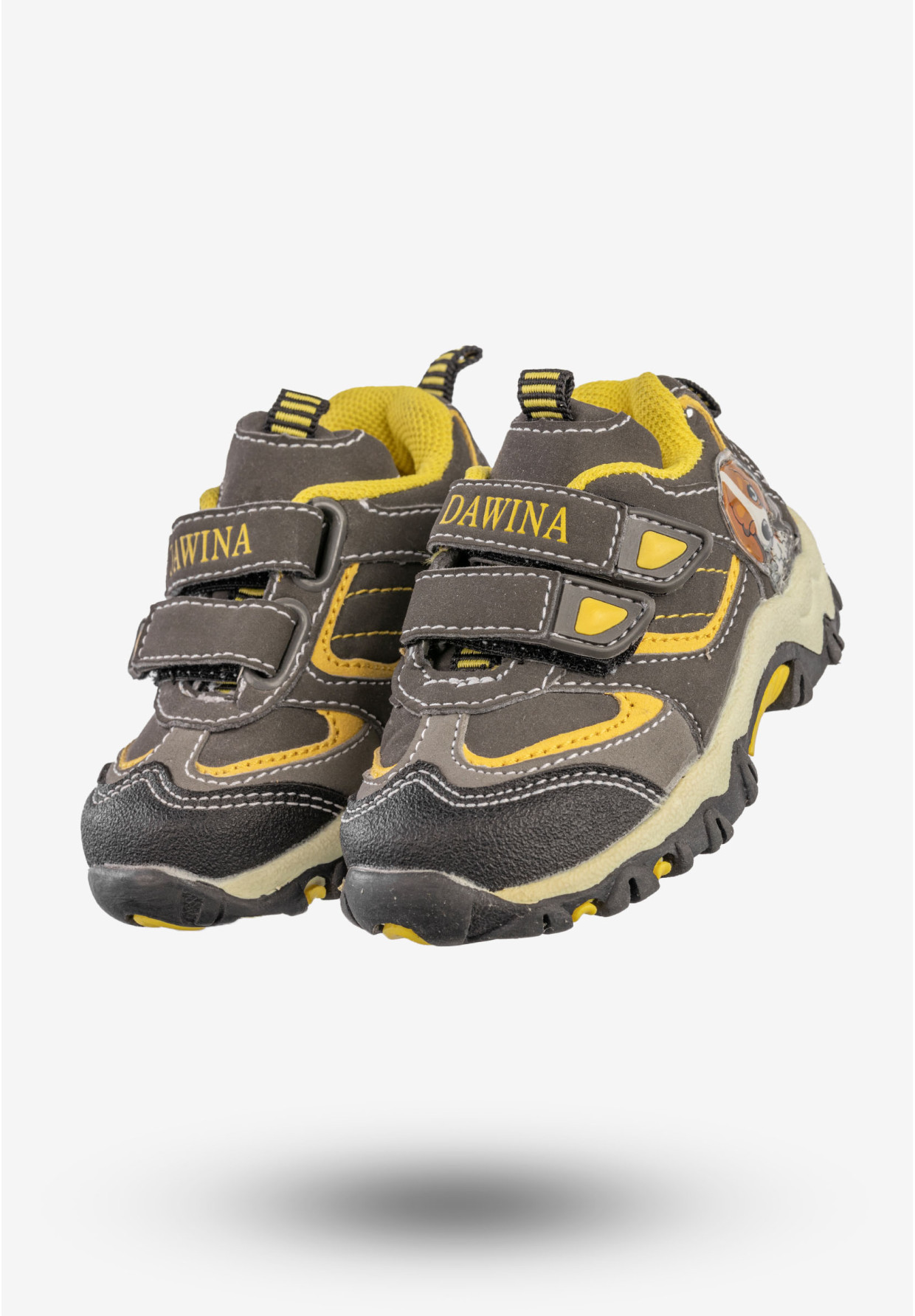 Sneakersy Dziecięce Półbuty Na Rzepy Buty Szare Dawina 0025