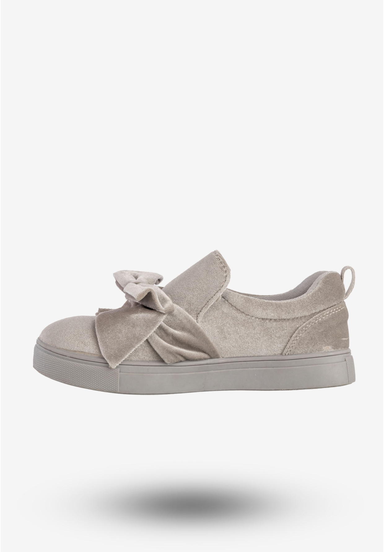Tenisówki Dziecięce Wsuwane Buty Slip-On Z Kokardą Półbuty Szare LT1806C-2