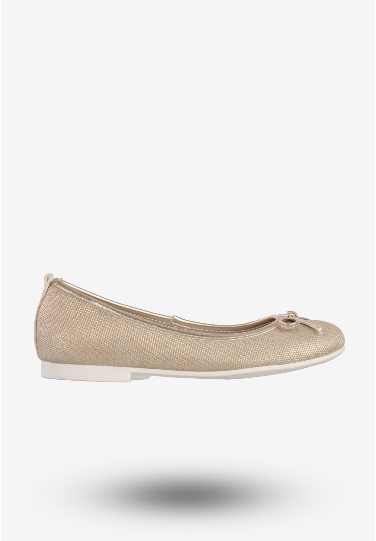 Baleriny Dziecięce Ekoskóra Wsuwane Buty Eleganckie Złote American Club GC01/20