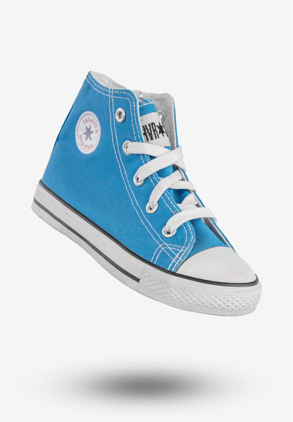 Trampki Dziecięce Wysokie Na Zamek Buty Sportowe Niebieskie HVR DL8171-2-10