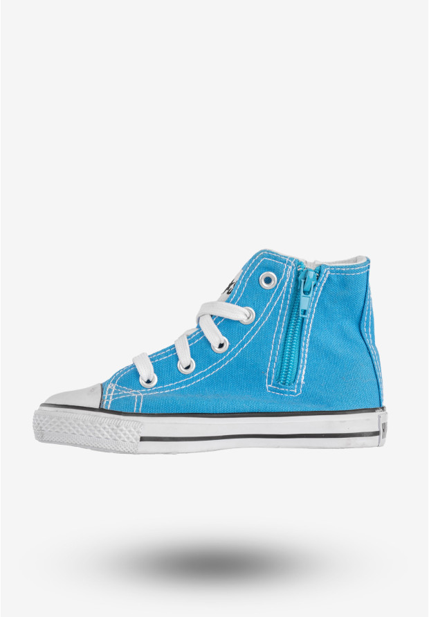 Trampki Dziecięce Wysokie Na Zamek Buty Sportowe Niebieskie HVR DL8171-2-10