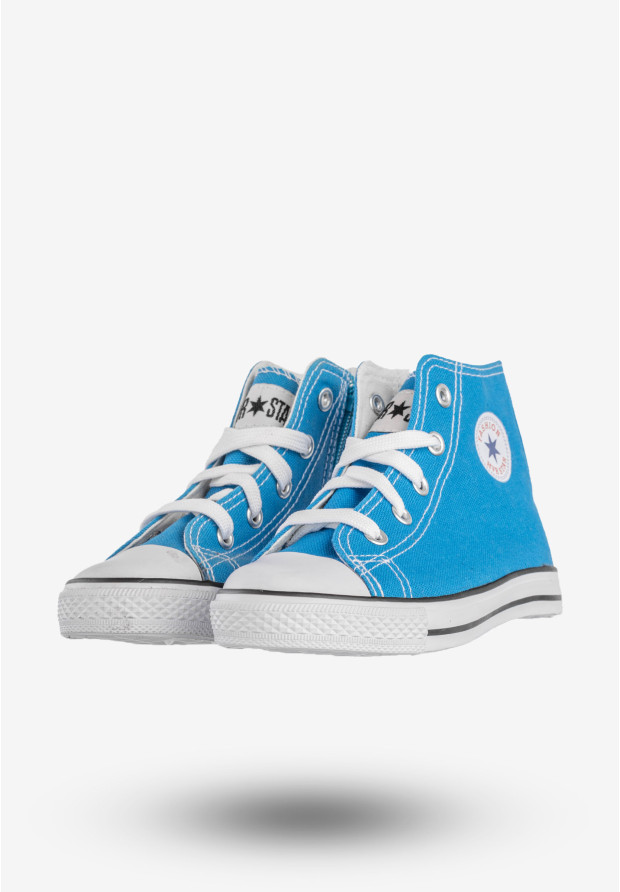 Trampki Dziecięce Wysokie Na Zamek Buty Sportowe Niebieskie HVR DL8171-2-10