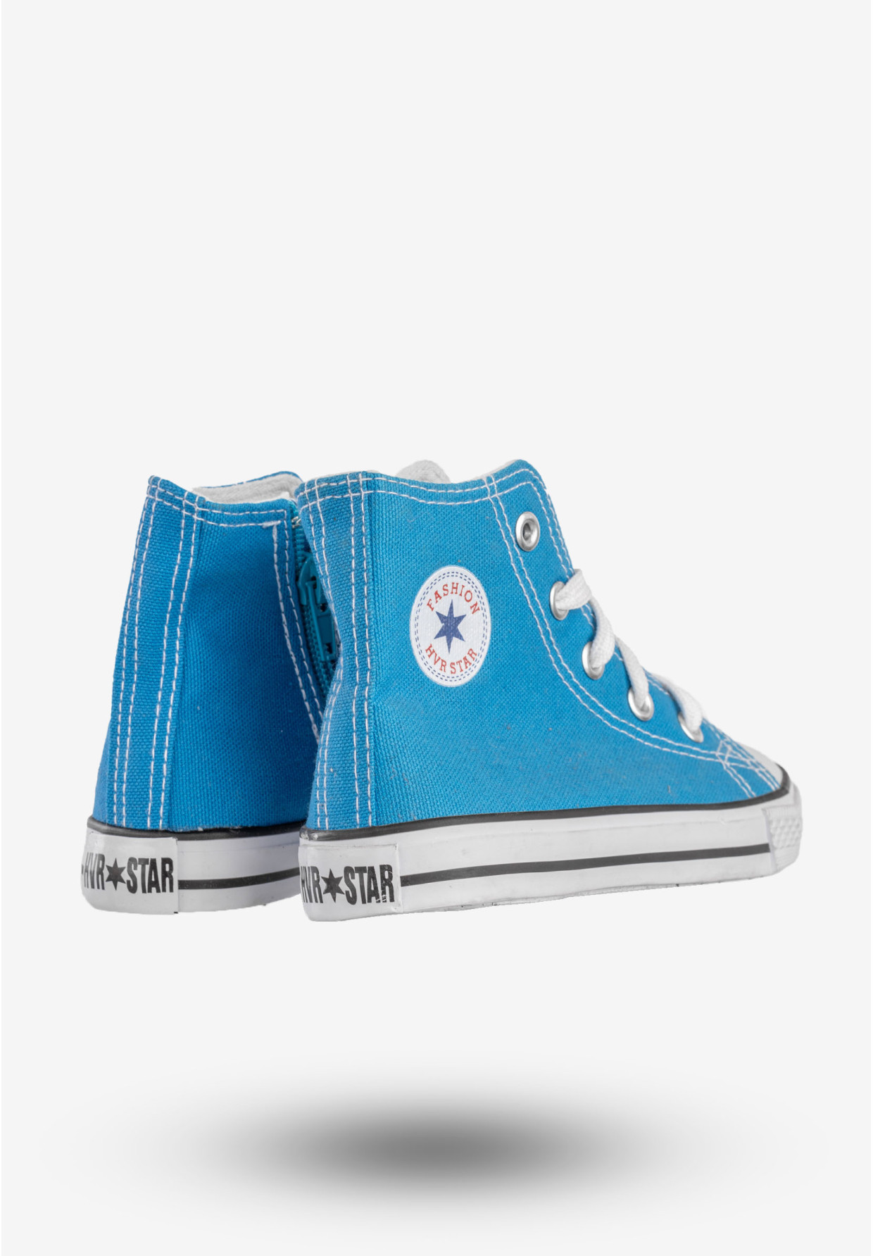 Trampki Dziecięce Wysokie Na Zamek Buty Sportowe Niebieskie HVR DL8171-2-10