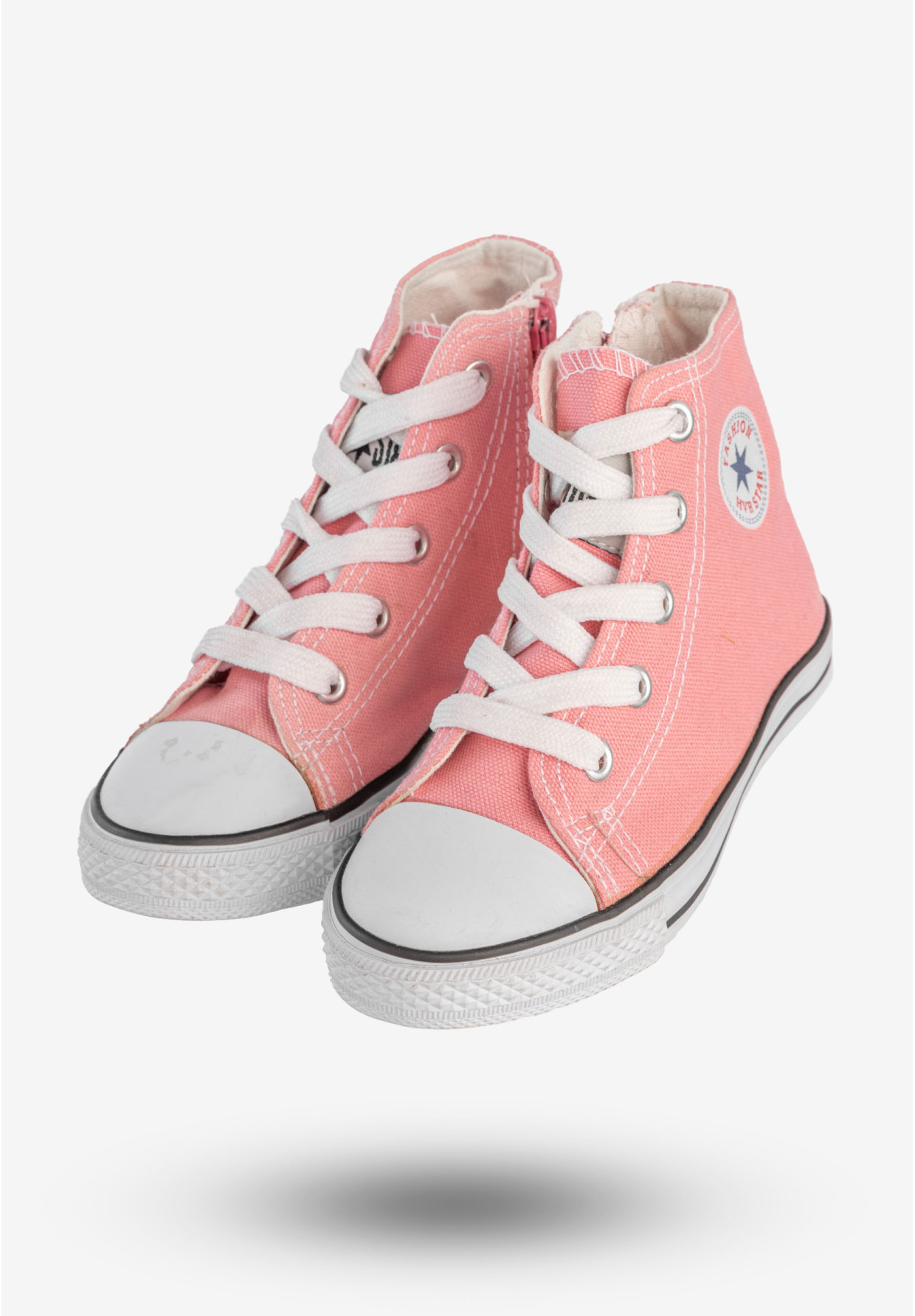 Trampki Dziecięce Wysokie Na Zamek Buty Sportowe Różowe HVR DL8171-2-6