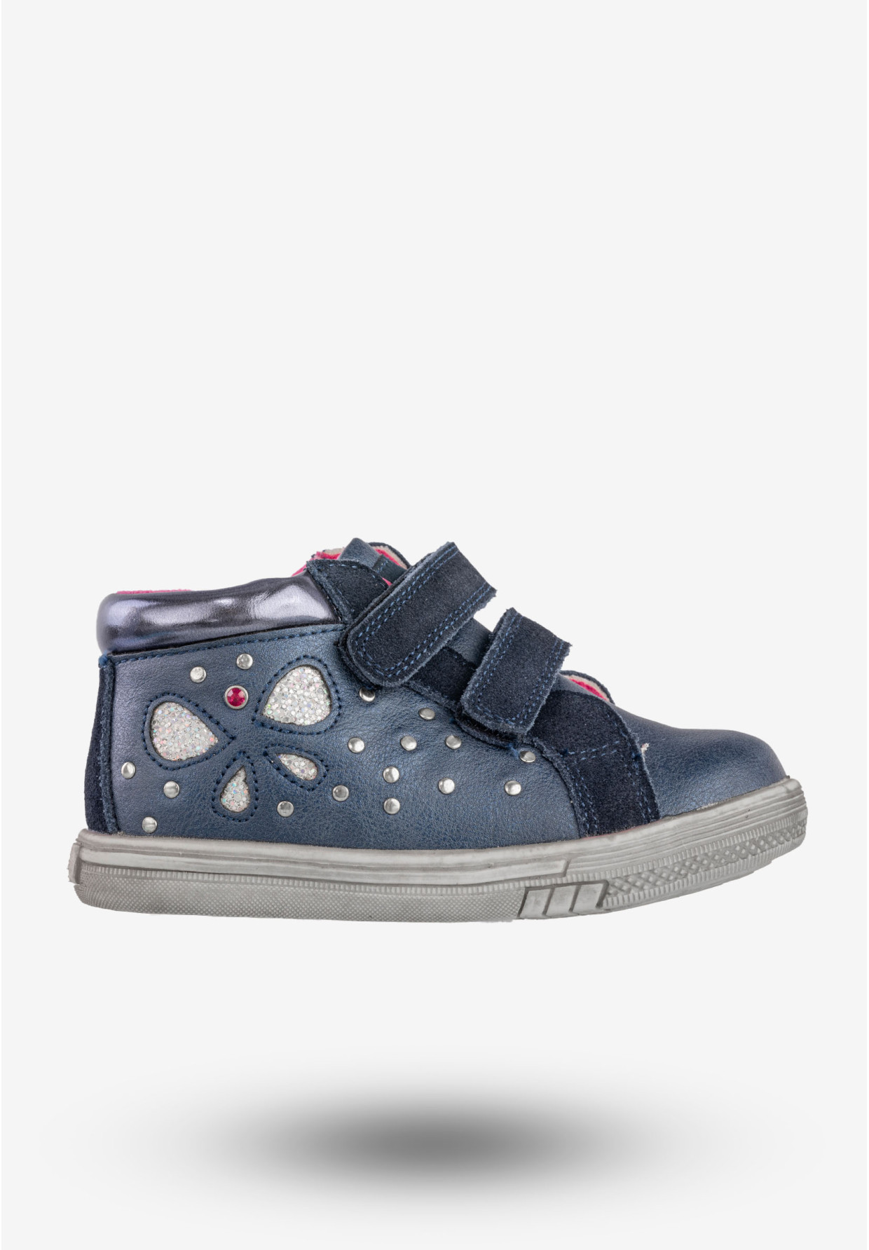 Botki Dziewczęce Na Rzepy Buty Ocieplane Granatowe American Club 126-105A15A