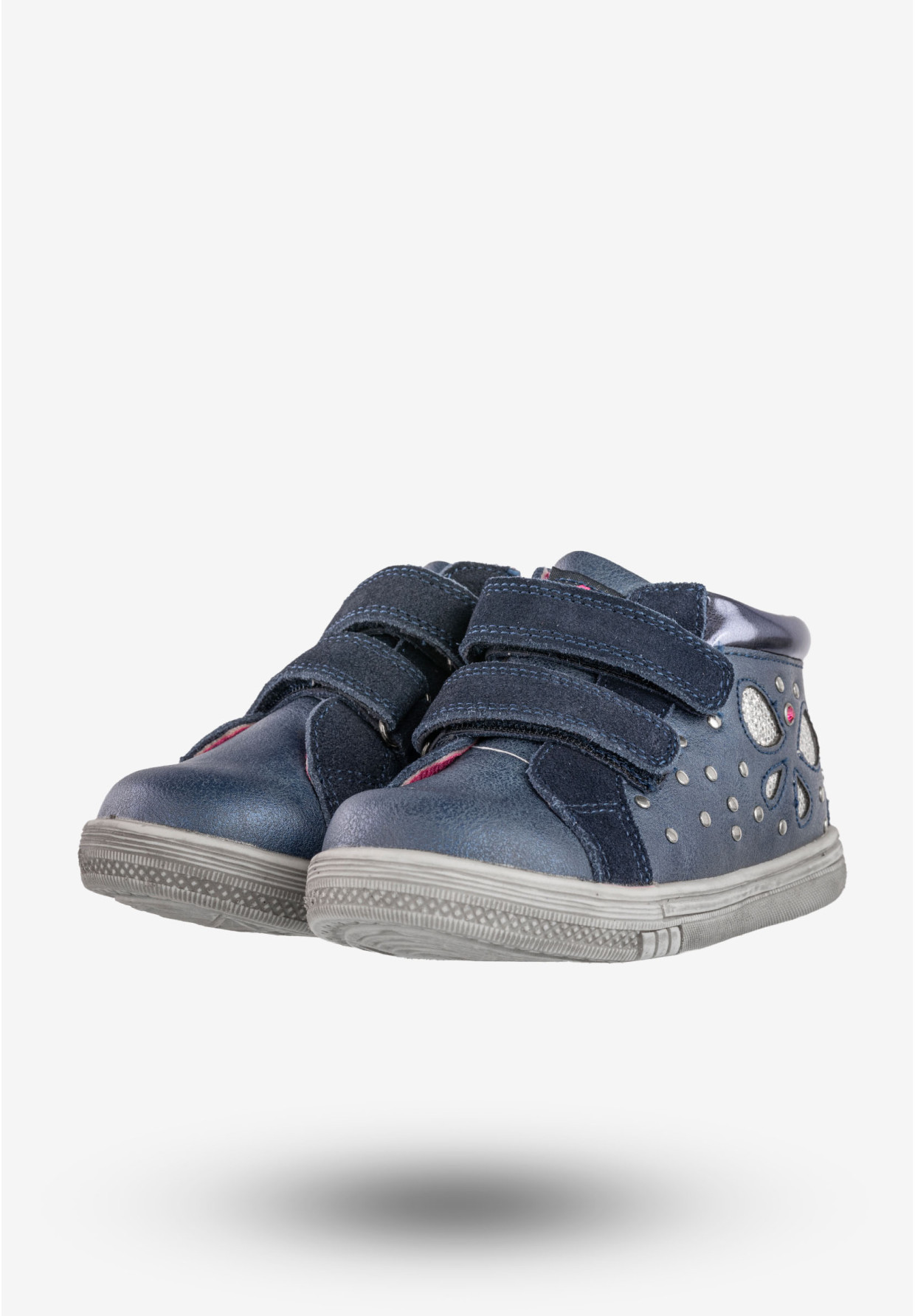 Botki Dziewczęce Na Rzepy Buty Ocieplane Granatowe American Club 126-105A15A