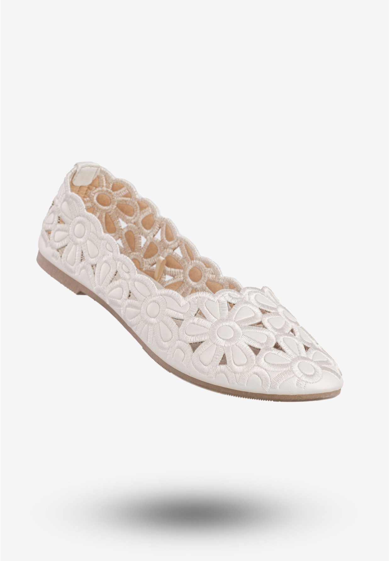 Baleriny Dziewczęce Ekoskóra Buty Wsuwane Eleganckie Białe Potocki 23-23012WH3