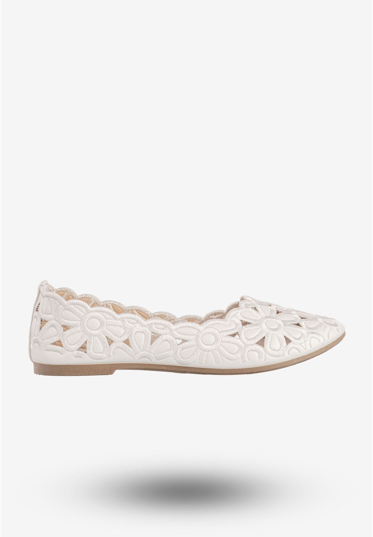 Baleriny Dziewczęce Ekoskóra Buty Wsuwane Eleganckie Białe Potocki 23-23012WH3