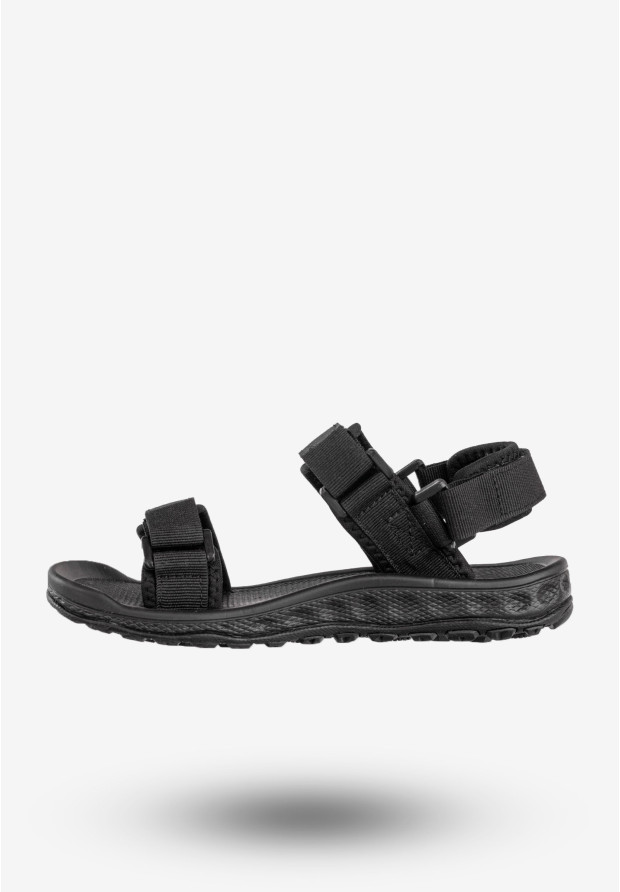 Sandały Dziecięce 4F Buty Sportowe Na Rzepy Czarne 4FJSS23FSANM022
