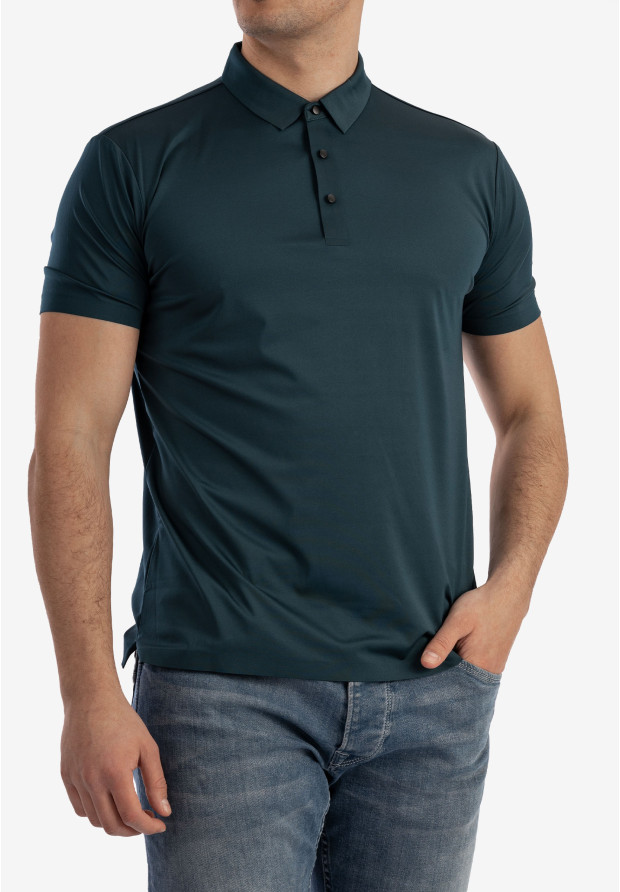 Koszulka męska z kołnierzykiem Tris Line 2402 Zielona