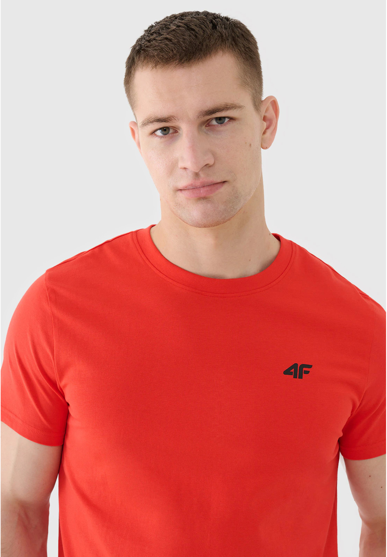 Koszulka Męska 4F T-shirt Basic Regular Czerwony 4FWMM00TTSHM2256