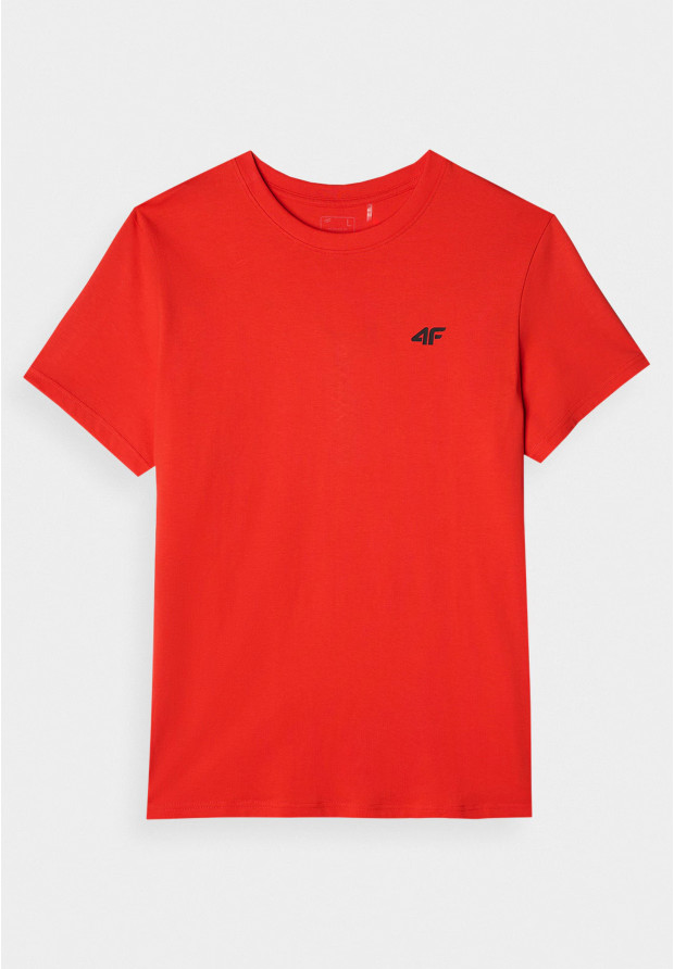 Koszulka Męska 4F T-shirt Basic Regular Czerwony 4FWMM00TTSHM2256