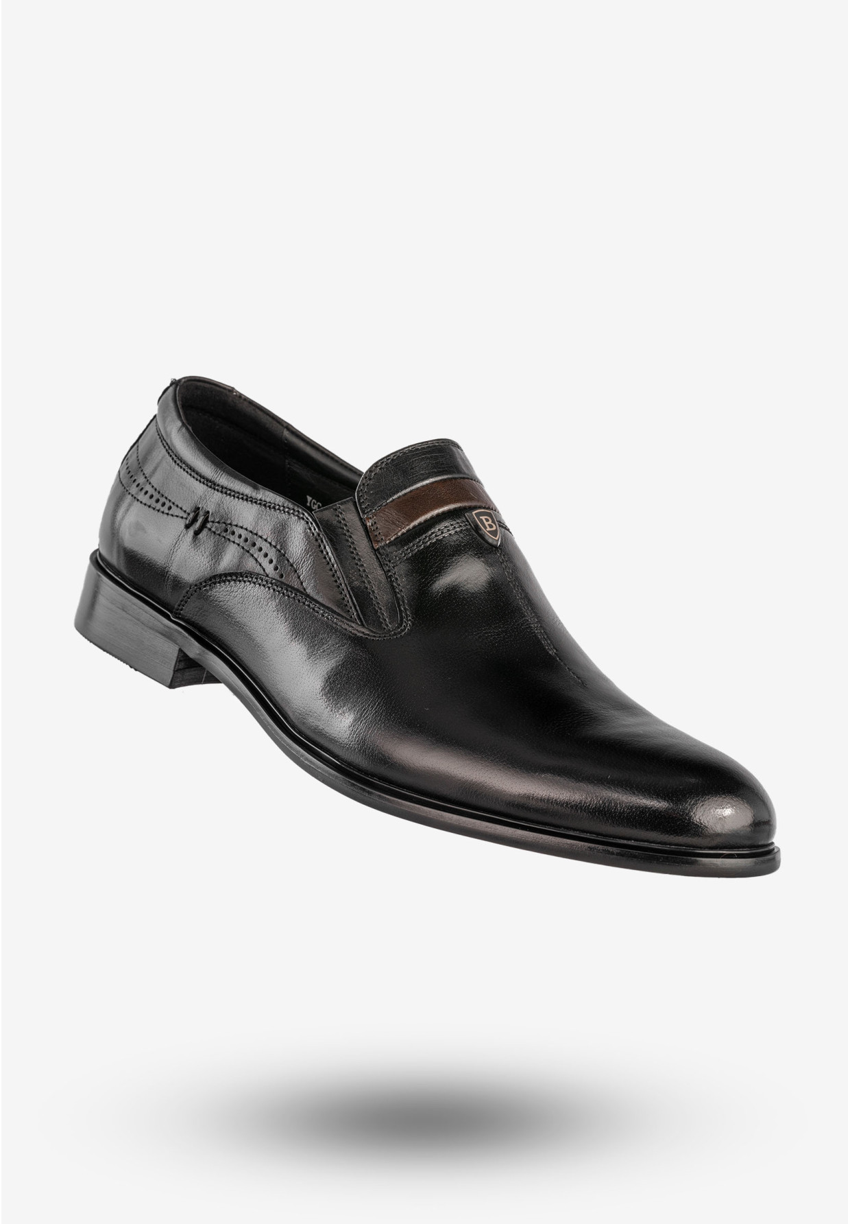 Buty Męskie JOHN DOUBARE Skórzane Czarne Półbuty YGC-Z253-351-1